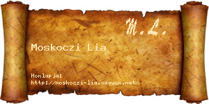 Moskoczi Lia névjegykártya